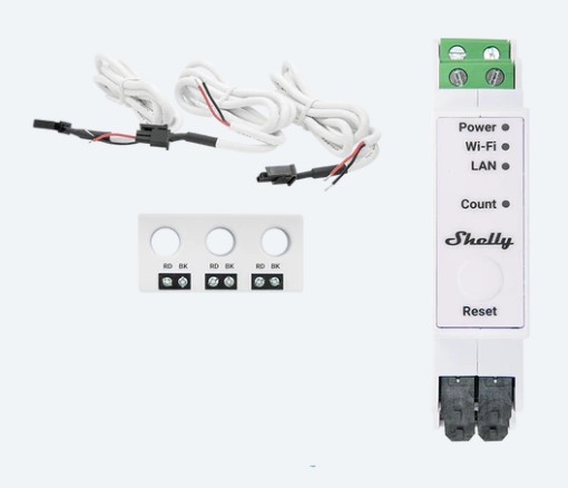 Medidor de energía monofásico/trifásico p/ riel DIN, con TC 63A